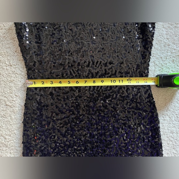 Black sequin party dress (sequin front & back), size M - Picture 6 of 6